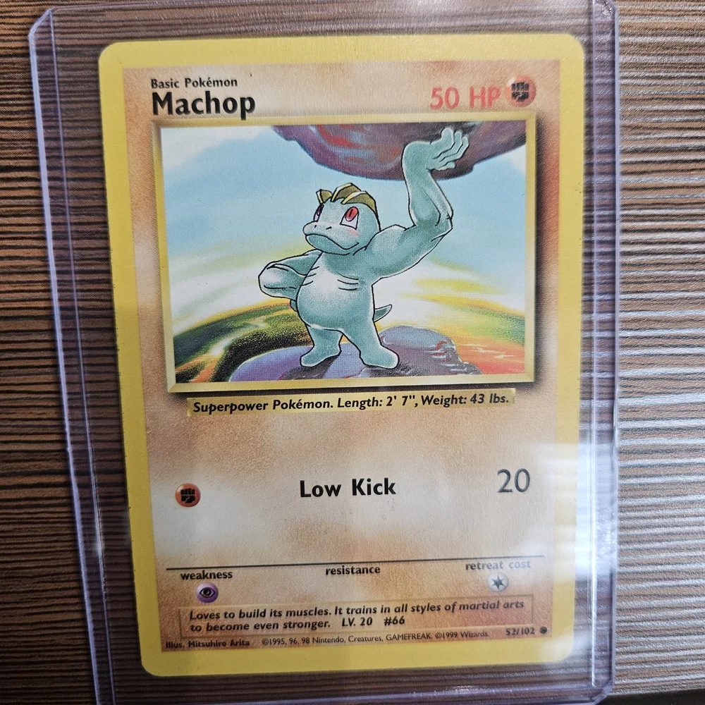 Pokemon Machop 52/102 Base Set Trading Card